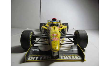 модель F1 Формула 1 1/18 Jordan Peugeot 197 1997 #12 Fisichella Paul’s Model Art металл 1:18, масштабная модель, Minichamps