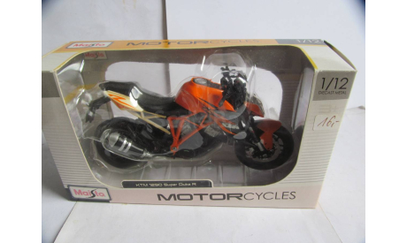 1/12 модель мотоцикл KTM 1290 Super Duke R Maisto металл 1:12, масштабная модель мотоцикла, scale12