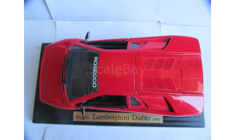 модель 1/18 Lamborghini Diablo 1990 Maisto металл 1:18, масштабная модель, scale18, Maisto-Swarovski
