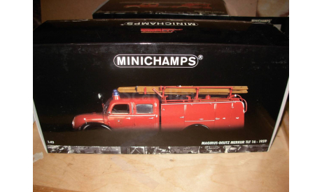 модель 1/43 пожарный Magirus Deutz Mercur TLF 16 1959 Minichamps металл пожарная 1:43, масштабная модель, scale43, Magirus-Deutz