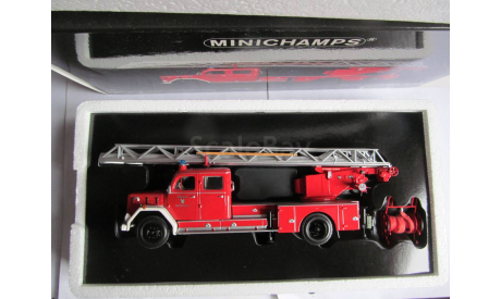 модель 1/43 пожарная автолестница Magirus Deutz Merkur 150D10 DL30 Bayreuth Minichamps металл 1:43 пожарный, масштабная модель, Magirus-Deutz, scale43