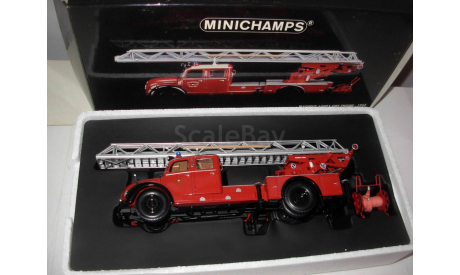 модель  1/43 пожарная автолестница Magirus Deutz S6500 DL30 Ulm Minichamps Limited металл в коробке 1:43 пожарный, масштабная модель, scale43, Magirus-Deutz