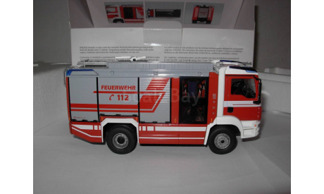 модель 1/43 пожарный MAN AT Rosenbauer Wiking металл пожарная 1:43, масштабная модель, scale43