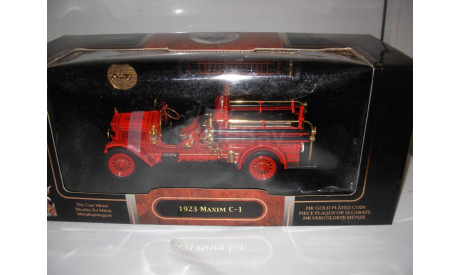 модель 1/24 пожарный Maxim C-1 1921 gold 24K Yatming / Signature Series металл пожарная 1:24, масштабная модель, scale24, Yatming/Signature Series