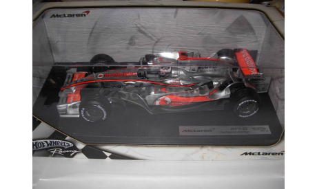 модель F1 Формула-1 1/18 McLaren MP4/22 2007 Alonso #1 Mattel/Hot Wheels металл 1:18, масштабная модель, Mattel Hot Wheels