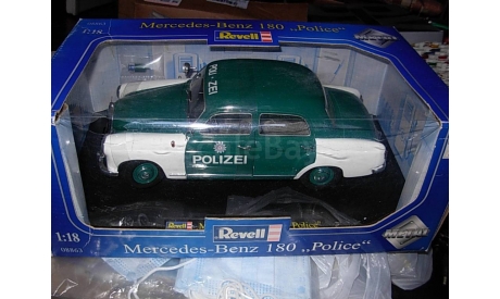 модель 1/18 MB Mercedes Benz 180 Polizei ’Ponton’ полицейский Revell металл, масштабная модель, 1:18, Mercedes-Benz