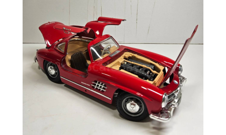 модель 1/18 MB Mercedes Benz 300SL W198 Burago Italy металл 1:18 Mercedes-Benz Мерседес, масштабная модель, BBurago, scale18