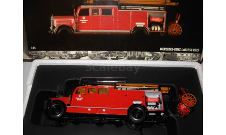 модель 1/43 пожарная MB Mercedes-Benz LOD 3750 KS 25 Minichamps металл 1:43 пожарный Mercedes Benz, масштабная модель, scale43