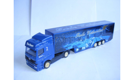 модель 1/64 тягач с фурой Mercedes Benz Axor металл 1:64, масштабная модель, scale64, Mercedes-Benz