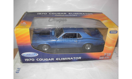 1/18 модель Mercury Cougar Eliminator 1970 Welly металл 1:18, масштабная модель, scale18