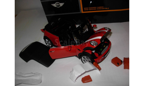 модель 1/18 MINI COOPER Cabrio +чемоданы Kyosho металл 1:18, масштабная модель, scale18