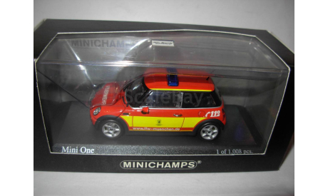 модель пожарный 1/43 Mini One 2001 Feuerwehr металл Minichamps Limited 1:43 пожарная, масштабная модель