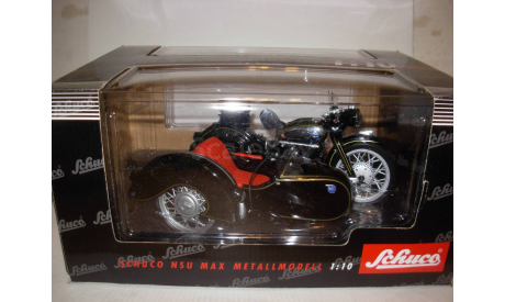 1/10 модель мотоцикл NSU MAX с коляской Schuco металл 1:10, масштабная модель мотоцикла, scale10