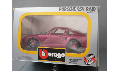 модель 1/24 Porsche 959 Raid Burago Made in ITALY металл, масштабная модель, 1:24