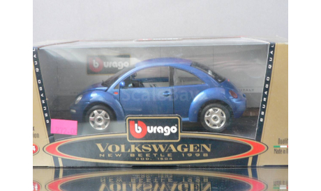 модель 1/24 VW Volkswagen NEW BEETLE 1998  Burago Made in ITALY металл, масштабная модель, 1:24