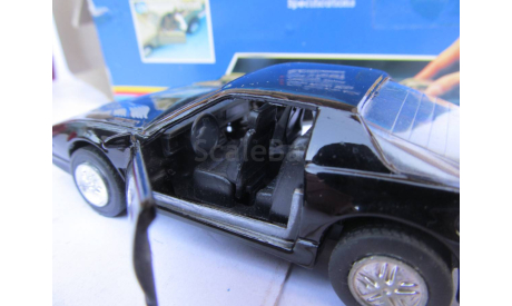 модель 1/43 Pontiac Firebird чёрный 3-rd generation Pull Back металл 1:43, масштабная модель, Welly, scale43
