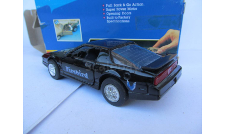 модель 1/43 Pontiac Firebird чёрный 3-rd generation Pull Back металл 1:43, масштабная модель, Welly, scale43