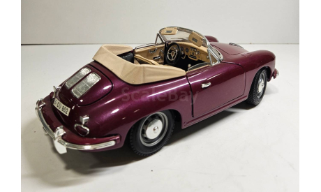модель 1/18 Porsche 356 B 1961 Cabrio Burago Italy металл 1:18, масштабная модель, BBurago, scale18