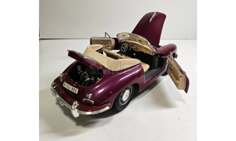 модель 1/18 Porsche 356 B 1961 Cabrio Burago Italy металл 1:18, масштабная модель, BBurago, scale18