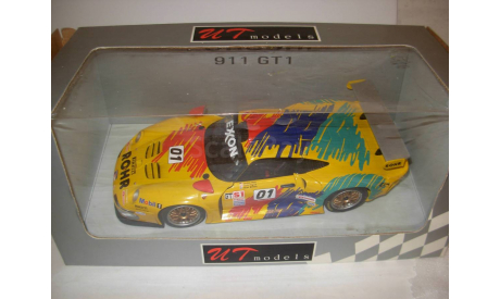 модель гоночный 1/18 Porsche 911 GT1 (993) 1997 #1 Rohr Pilgrim McNish UT MODELS металл 1:18 911GT1, масштабная модель, scale18