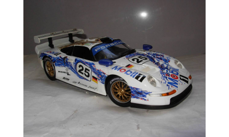 модель гоночный 1/18 Porsche 911 GT1 993 LeMans 1996 #25 Mobil Boutsen Wollek Stuck  Anson металл 1:18 911GT1  Le Mans, масштабная модель, scale18