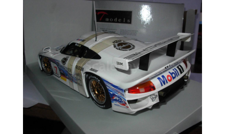 гоночный 1/18 Porsche 911 GT1 996 1997 FIA GT Cup #7 Mobil Warsteiner Wollek Dalmas UT MODELS металл 1:18 911GT1, масштабная модель, scale18