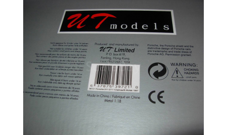 гоночный 1/18 Porsche 911 GT1 996 1997 FIA GT Cup #7 Mobil Warsteiner Wollek Dalmas UT MODELS металл 1:18 911GT1, масштабная модель, scale18