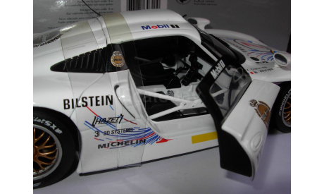 гоночный 1/18 Porsche 911 GT1 996 1997 FIA GT Cup #7 Mobil Warsteiner Wollek Dalmas UT MODELS металл 1:18 911GT1, масштабная модель, scale18