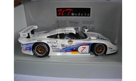 гоночный 1/18 Porsche 911 GT1 996 1997 FIA GT Cup #7 Mobil Warsteiner Wollek Dalmas UT MODELS металл 1:18 911GT1, масштабная модель, scale18