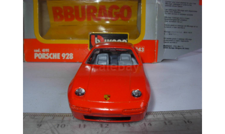 модель 1/43 Porsche 928 Burago Italy металл 1:43, масштабная модель, scale43, BBurago