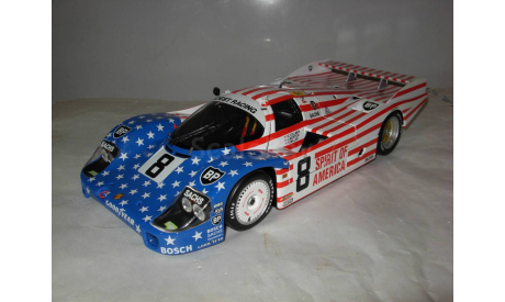 модель 1/18 гоночный Porsche 956 8 Le Mans 1986 Follmer Morton Miller Minichamps металл 1:18 Lemans, масштабная модель, scale18