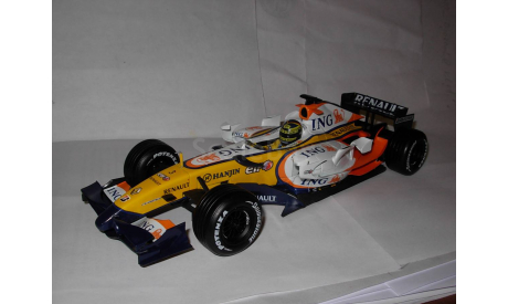 модель F1 формула-1 1/18 Renault ING R27 2007 #3 Giancarlo Fisichella Mattel Hot Wheels металл 1:18, масштабная модель, scale18