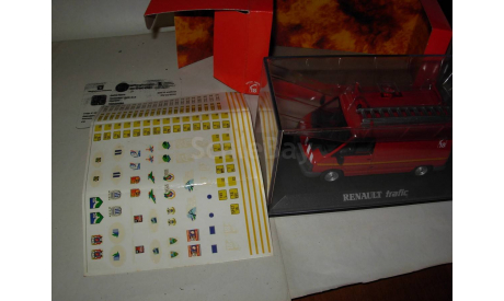 модель  1/43 пожарный фургон Renault Trafic Norev металл 1:43 пожарная, масштабная модель, scale43