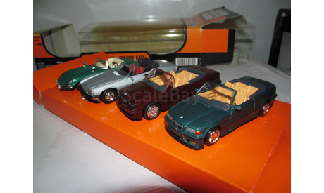 4 set 1/43 Cabrio BMW M3 E30 + E36 + Jaguar E + XJS New Ray металл 1:43, масштабная модель, scale43, New-Ray Toys