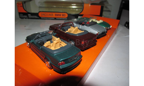4 set 1/43 Cabrio BMW M3 E30 + E36 + Jaguar E + XJS New Ray металл 1:43, масштабная модель, scale43, New-Ray Toys