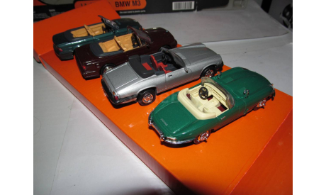 4 set 1/43 Cabrio BMW M3 E30 + E36 + Jaguar E + XJS New Ray металл 1:43, масштабная модель, scale43, New-Ray Toys