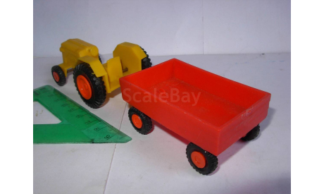 модель игрушка трактор с прицепом 1/43 пластик 1:43, масштабная модель, scale43