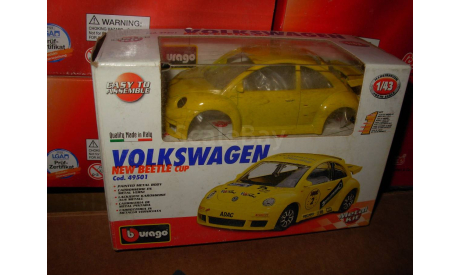 модель 1/43 Volkswagen New Beetle Cup Жук #2 Burago Italy металл 1:43 VW, масштабная модель, BBurago, scale43