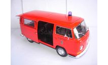 модель 1/24 пожарный микроавтобус VOLKSWAGEN T2 1967 Welly металл 1:24 VW, масштабная модель, scale24