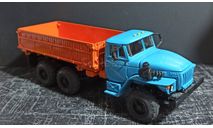 Урал-5557 сельхозсамосвал - голубой/оранжевый 1/43, масштабная модель, Элекон, scale43, УралАЗ
