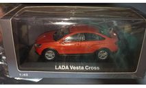 Лада Веста седан cross - оранжевый металлик -В БОКСЕ 1:43, масштабная модель, ВАЗ, Lada image, scale43