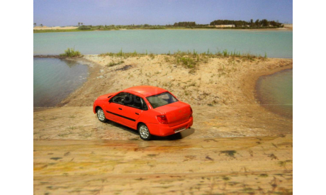 ваз-2190 ’гранта’ - красный 1:43, масштабная модель, carline, 1/43