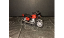 Иж ’Планета 5’ мотоцикл - поздний красный/хром крылья - 1/43, масштабная модель мотоцикла, Юный коллекционер ( +доработка), 1:43