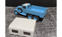 Газ-ААА бортовой с тентом - пробег Каракум - голубой / серый 1:43, масштабная модель, Наш Автопром, scale43