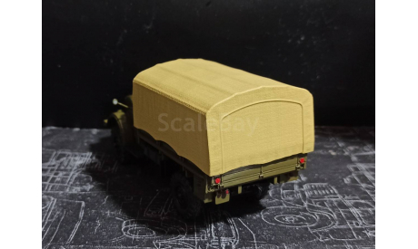 Газ-63 бортовой с тентом - хаки1:43, масштабная модель, Автоистория (АИСТ), 1/43