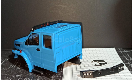 Урал NEXT (двухрядная кабина) - голубой 1/43, масштабная модель, ALPA models, 1:43