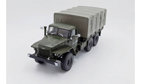 Урал-375 бортовой с тентом - хаки - Без журнала1:43, масштабная модель, УралАЗ, DeAgostini, scale43