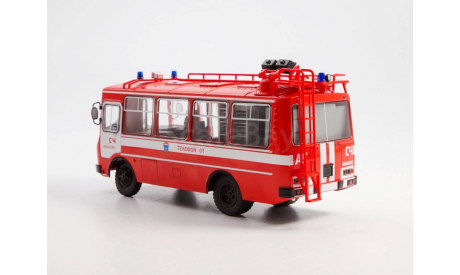 ПАЗ-3205 - Аг-12 - автобус пожарный - №2 с журналом 1:43, масштабная модель, MODIMIO, 1/43