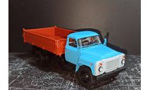 ГАЗ-САЗ-3507 самосвал - голубой/коричневый 1:43, масштабная модель, ALPA models, scale43