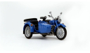 Урал 8.103-10 с люлькой - синий 1/43, масштабная модель мотоцикла, Моделстрой, scale43